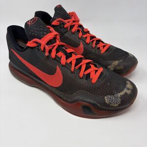 Nike Kobe X Crimson Red Men's Low Top Lace Up Sneakers 705317-060  Size 12